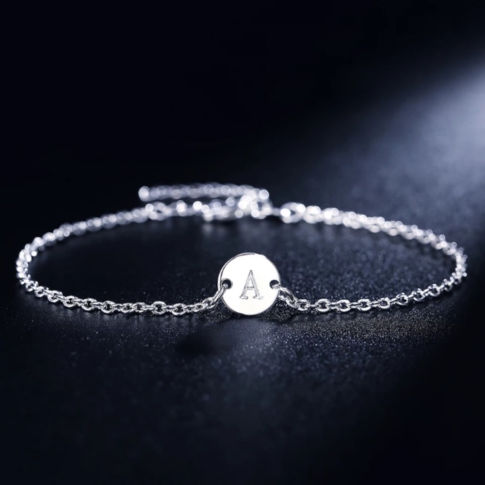 Minimalist Letter Initial Cute Pendant Bracelet - Picture 5 of 12